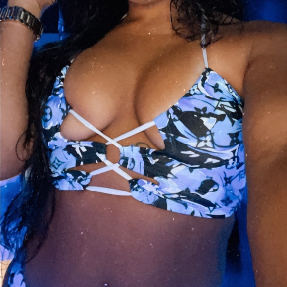 Army camo two piece bikini blue - Picture 3 of 5